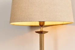 Floor Lamps^Nkuku Sahhil Metal Tripod Floor Lamp - Antique Brass