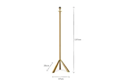 Floor Lamps^Nkuku Sahhil Metal Tripod Floor Lamp - Antique Brass