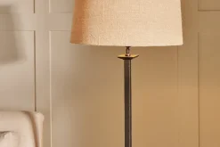 Floor Lamps^Nkuku Sahhil Metal Tripod Floor Lamp - Antique Bronze