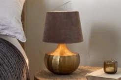 Table Lamps|Bedside Lamps^Nkuku Sakiti Cast Aluminium Table Lamp - Antique Brass