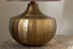 Table Lamps|Bedside Lamps^Nkuku Sakiti Cast Aluminium Table Lamp - Antique Brass