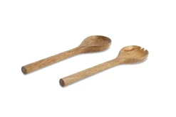 Serving Cutlery|Cutlery^Nkuku Salad Servers - Mango Wood (Set of 2)