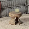 Living|Side Tables^Nkuku Salman Wooden Decorative Stool - Natural