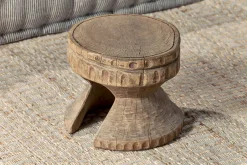 Living|Side Tables^Nkuku Salman Wooden Decorative Stool - Natural