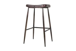 Kitchen & Dining|Bar Stools & Bar Chairs^Nkuku Samaira Leather Counter Stool - Dark Brown