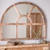 Wall Mirrors|Hallway & Bootroom^Nkuku Sande Arched Mango Wood Mirror - Natural