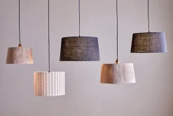 Lampshades|Bedroom^Nkuku Sanja Cotton Stripe Lampshade - Off White & Grey