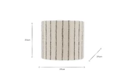 Lampshades|Bedroom^Nkuku Sanja Cotton Stripe Lampshade - Off White & Grey