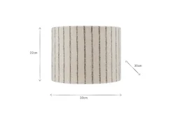 Lampshades|Bedroom^Nkuku Sanja Cotton Stripe Lampshade - Off White & Grey