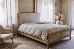 Bedroom^Nkuku Sanja Stripe Bed - Natural