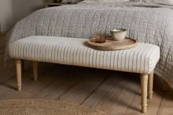 Storage & Shelving|Storage & Shelving^Nkuku Sanja Stripe Upholstered Bench - Grey