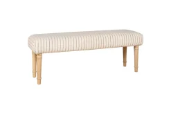 Storage & Shelving|Storage & Shelving^Nkuku Sanja Stripe Upholstered Bench - Grey