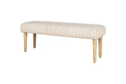 Storage & Shelving|Storage & Shelving^Nkuku Sanja Stripe Upholstered Bench - Grey