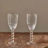 Wine & Champagne Glasses|Entertaining Glasses^Nkuku Santosa Champagne Flute - Clear (Set of 2)