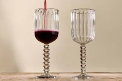 Entertaining Glasses|Wine & Champagne Glasses^Nkuku Santosa Wine Glass - Clear (Set of 2)