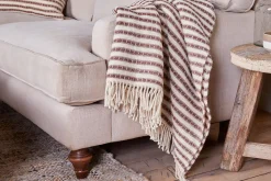 Bedroom Textiles|Blankets & Throws^Nkuku Sanval Wool Throw - Burgandy One Size