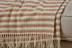 Bedroom Textiles|Blankets & Throws^Nkuku Sanval Wool Throw - Rust