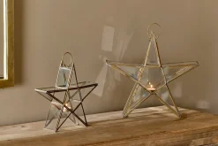 Lanterns|Candles & Candleholders^Nkuku Sanwi Standing Star Brass