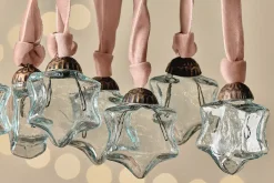 Baubles & Tree Decorations|Shades Of Nature^Nkuku Sardi Star Baubles - (Set of 12) Clear