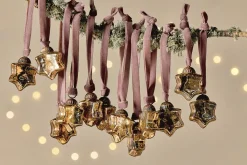 Baubles & Tree Decorations|Shades Of Nature^Nkuku Sardi Star Baubles - (Set of 12) Gold