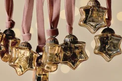 Baubles & Tree Decorations|Shades Of Nature^Nkuku Sardi Star Baubles - (Set of 12) Gold