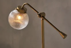 Desk Lamps|Table Lamps^Nkuku Sengol Recycled Glass Desk Lamp - Antique Brass