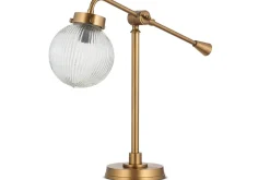 Desk Lamps|Table Lamps^Nkuku Sengol Recycled Glass Desk Lamp - Antique Brass