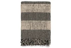 Bedroom Textiles|Blankets & Throws^Nkuku Shal Cotton Throw - Black & Off White