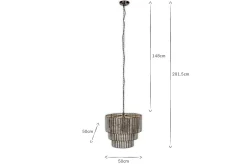 Statement Lighting|Pendant Lighting^Nkuku Shanaya Mottled Glass Chandelier - Antique Bronze