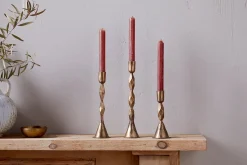 Candlesticks|Candle Holders^Nkuku Shani Candlestick - Antique Brass