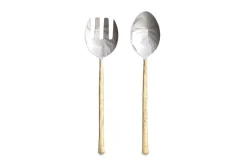Serving Cutlery|Cutlery^Nkuku Sirkali Salad Server Set - Brushed Gold (Set of 2)