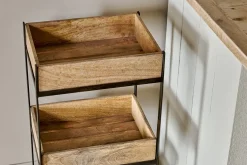 Pantry|Kitchen Storage^Nkuku Soma Mango Wood Storage Trolley