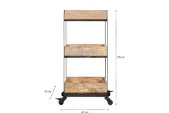 Pantry|Kitchen Storage^Nkuku Soma Mango Wood Storage Trolley
