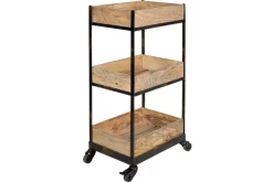 Pantry|Kitchen Storage^Nkuku Soma Mango Wood Storage Trolley