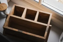 Bathroom Accessories^Nkuku Sukha Mango Wood Caddy - Natural