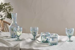 Everyday Glassware|Tumblers^Nkuku Taja Tumbler - Sea Blue (Set of 4)