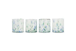 Everyday Glassware|Tumblers^Nkuku Taja Tumbler - Sea Blue (Set of 4)