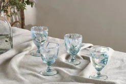 Entertaining Glasses|Wine & Champagne Glasses^Nkuku Taja Wine Glass - Sea Blue (Set of 4)