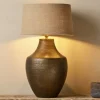 Table Lamps^Nkuku Tanda Etched Statement Table Lamp - Antique Brass - Extra Large