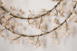 Wreaths & Garlands|New Christmas^Nkuku Tanu Layered Mango Wood Beaded Wreath - Brass & Natural