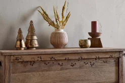 Wreaths & Garlands|New Christmas^Nkuku Tanu Mango Wood Beaded Garland - Brass & Ruby