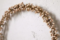 Wreaths & Garlands|New Christmas^Nkuku Tanu Mango Wood Beaded Wreath - Brass & Natural