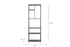 Home Office|Hallway & Bootroom^Nkuku Tanvi Display Shelf - Black - Narrow