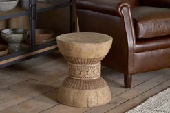 Living|Side Tables^Nkuku Taru Carved Side Table - Natural