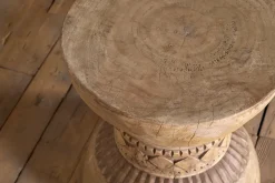 Living|Side Tables^Nkuku Taru Carved Side Table - Natural