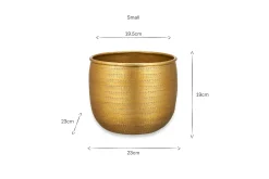 Decorative Home Accessories|Garden Planters^Nkuku Tembesi Etched Planter - Antique Brass