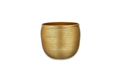 Decorative Home Accessories|Garden Planters^Nkuku Tembesi Etched Planter - Antique Brass