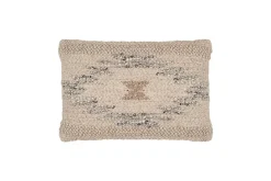 Bedroom Textiles|Cushions^Nkuku Tendai Cotton & Wool Cushion Cover - Natural