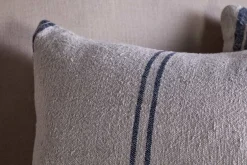 Bedroom Textiles|Cushions^Nkuku Tendali Linen Stripe Cushion Cover - Navy