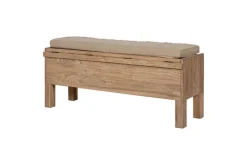 Hallway & Bootroom|Storage & Shelving^Nkuku Teni Reclaimed Wood Storage Bench with Upholstered Linen Cushion - Natural